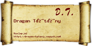 Dragan Tétény névjegykártya